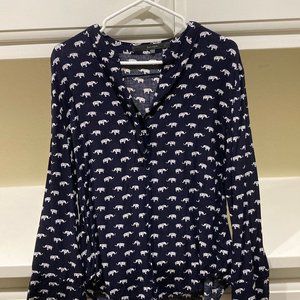 ModCloth Women's Large Elephant Button Up Shirt